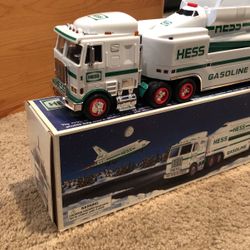 Hess Toy Truck And Space Shuttle With Satellite 