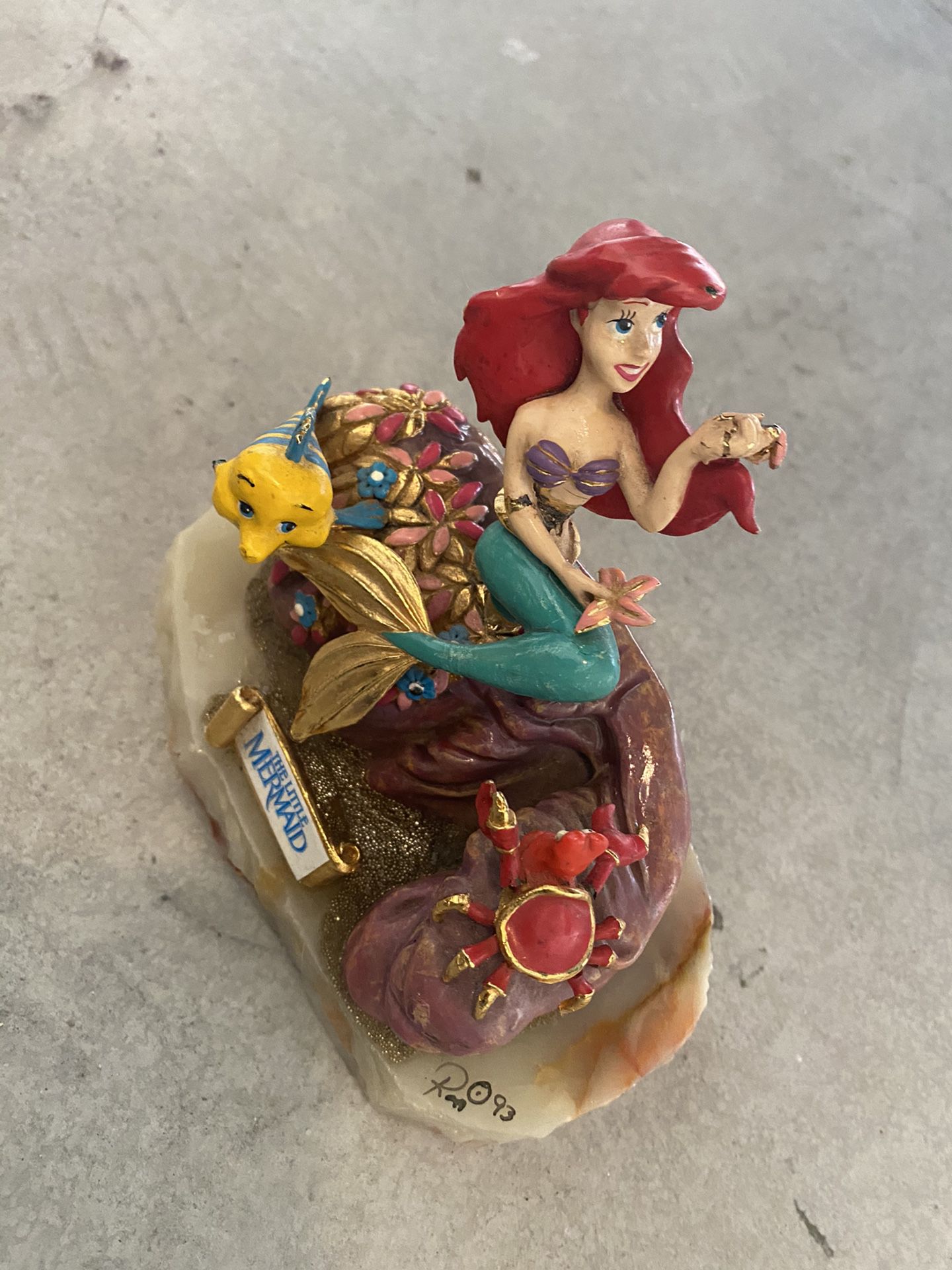 Walt Disney Little mermaid 1990s extremely rare collectible marble statue