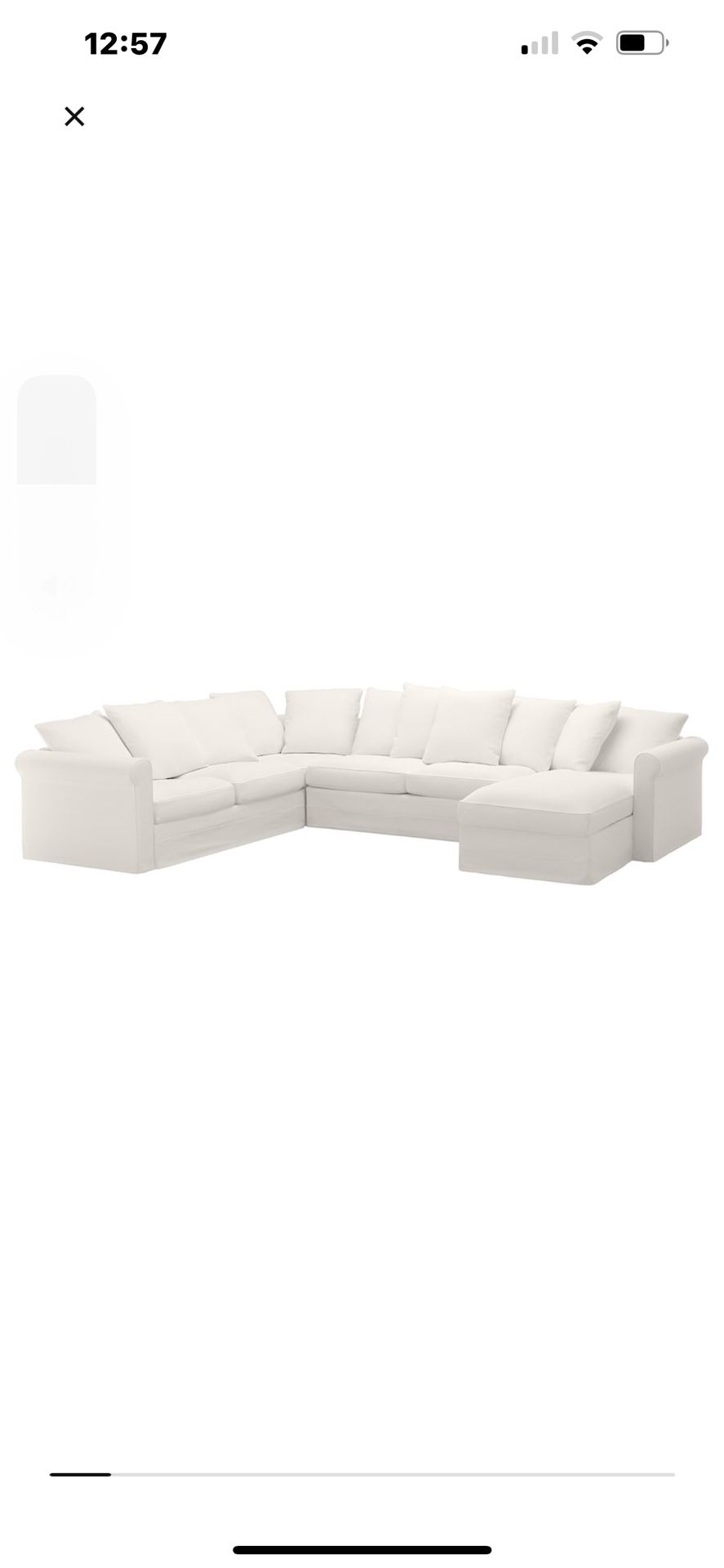 White Harlanda Sofa Set (IKEA)