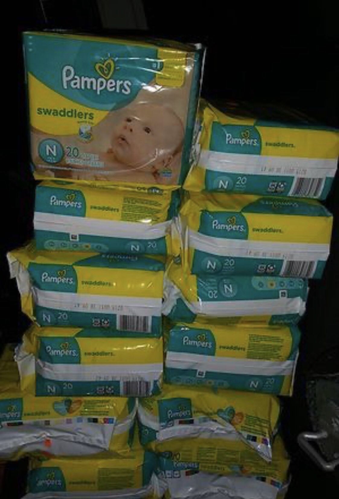 Pampers Swaddlers Size NEWBORN case