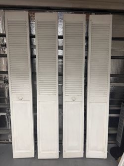 (4) Avail - 24โ x 79โ Louver, Solid Core Half Panel, Bi-fold Interior Doors, White