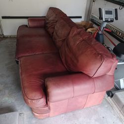 Free Red Leather Sofa