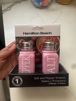 Pink salt and pepper shaker