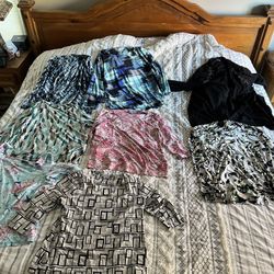 Lot/ of 8 Tops JM Collection Size Large in Great Condition