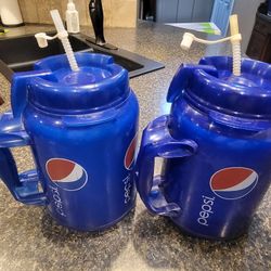 Whirley Pepsi 64 oz giant water bottles