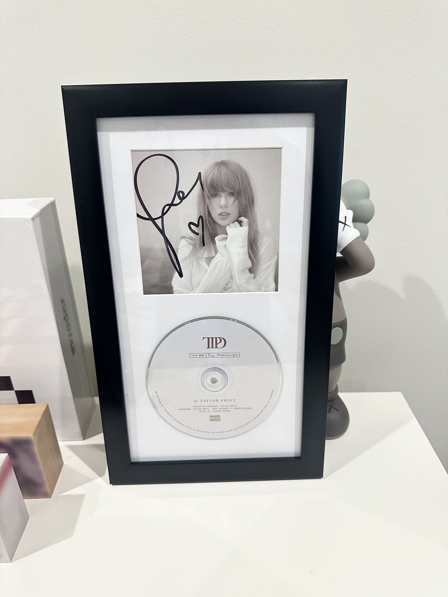Taylor Swift | Signed Tortured Poets Department CD | Heart Signature l Framed