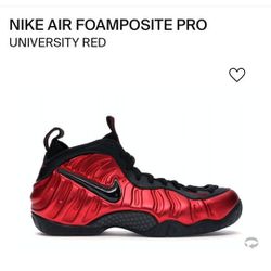 NIKE AIR FOAMPOSITE PRO
UNIVERSITY RED Used Size 11 