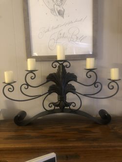 Metal Candle Holder with candles