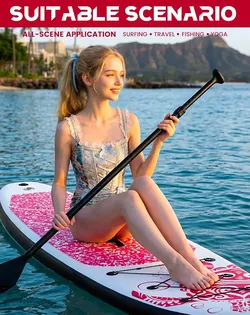 SUP Inflatable Stand Up Paddle Board w/ Paddle, Pump, Backpack & Accessories paddleboard surf kayak