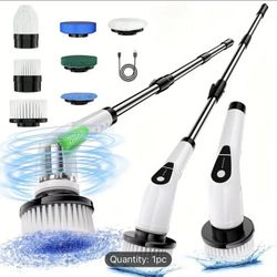 Multifunctional Electric Spin Scrubber Cordless Cleaning Brush, 7-in-1 Cleaning Brush, Adjustable Speeds 7 Replaceable Heads, Dual-speed And Detachabl