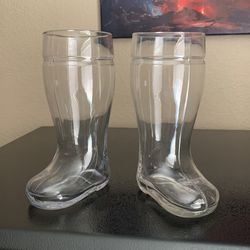 Pair Of 40oz “das boot” Beer Glasses