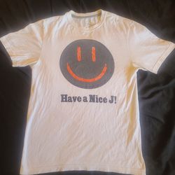 Jordan "Have A Nice J!" T-Shirt | Medium | White/Gray | Graphics | Smiley Face
