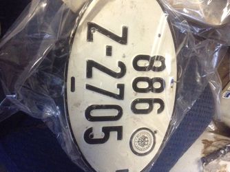 VINTAGE GERMAN LISCENSE PLATE