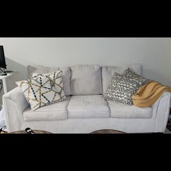 Off-white sleeper couch