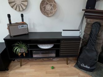 Black TV stand cabinet