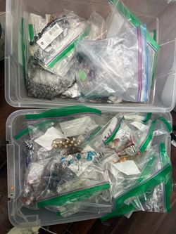 Box of handmade jewelry