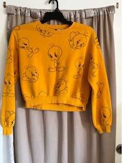 Tweety bird crop sweater