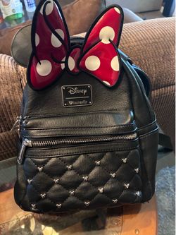 Longefly Disney Black Mini Mouse Backpack