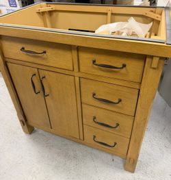 36” NO TOP SOLID WOOD BATHROOM VANITY