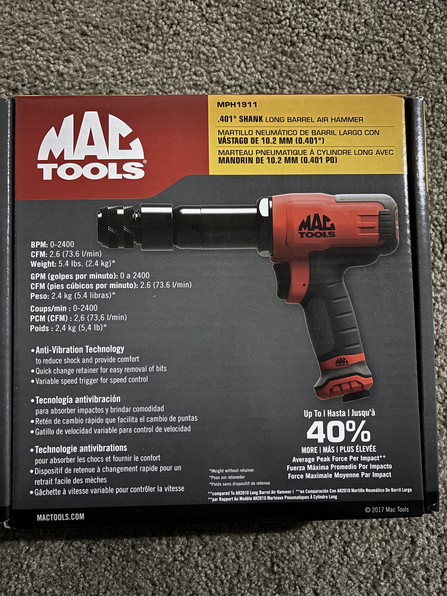 Mac Tools Long Barrel Air Hammer