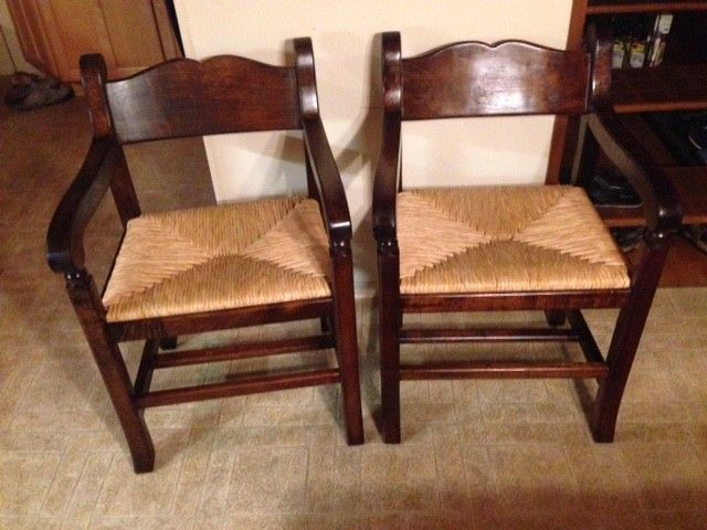 Pair of Gorgeous Solid Wood Armchairs