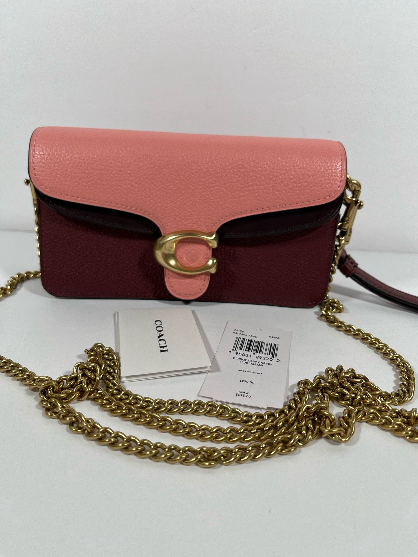 Coach Tabby Crossbody Bag In Colorblock NWT