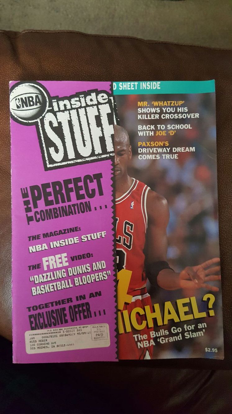 Vintage NBA Inside Stuff Magazine Vol 1 No 4 1992 Michael Jordan