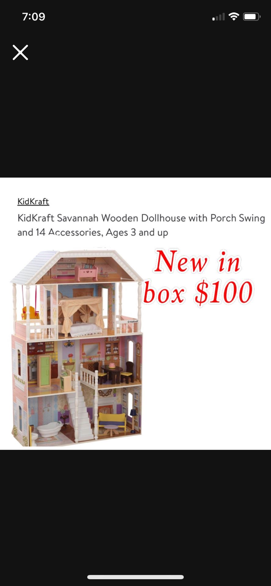 New kidKraft wooden doll house $100 east Palmdale 