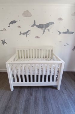 Pottery barn crib, toddler bed & mattress