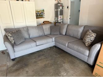 Gray sectional couch