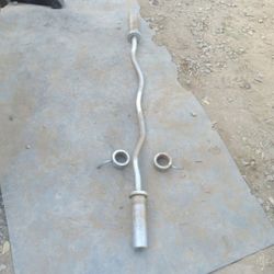 Olympic Curl Bar With Clips 
