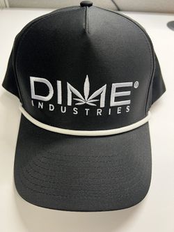 Dime Industries Cannabis Brand Black Adjustable Snapback Hat