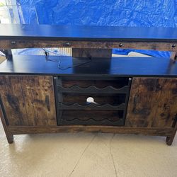 Console table with wine rack