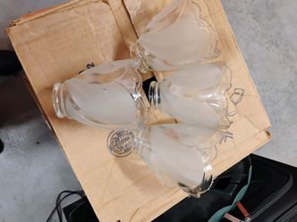 vintage tulip shaped lampshades for ceiling lites thick glass