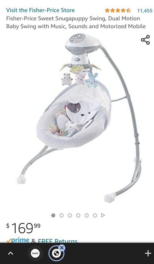 Fisher price Snugapuppy Cradle And Swing