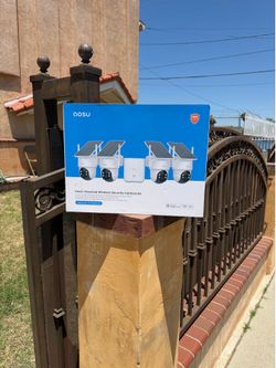 aosu security 4-cam-kit outdoor solar panel