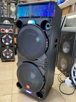 FINANCING Doble bocina 15” de alto poder // dual 15” Bluetooth High powered speaker 🔥