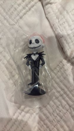 Jack the skeleton w/ Santa hat statue