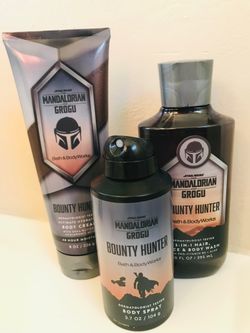 Exclusive Limited Edition! STAR WARS 🛰 BATH & BODY WORKS🖤🪐Mandalorian & Grogu BOUNTY HUNTER 🪐🖤3pc Set