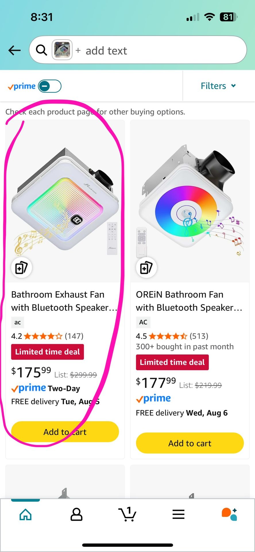 Bathroom Fan With Bluetooth Speaker