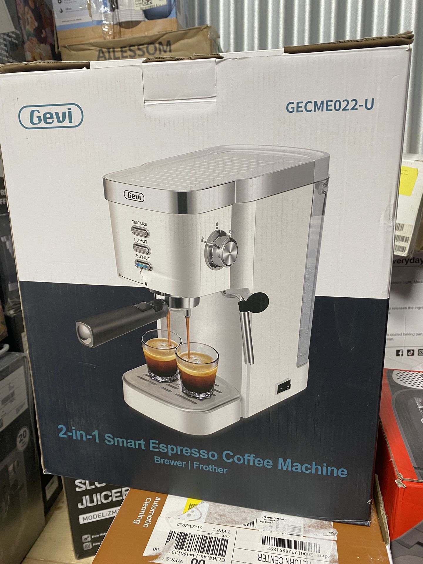 GEVI ESPRESSO MACHINE 20 BAR FAST HEATING AUTOMATIC CAPPUCCINO COFFEE MAKER
