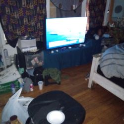 Flat Screen 50inc Smart Roku TV For 200 And Remote Control 