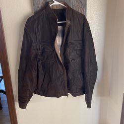 60s-Style Leather Racing Jacket - Made in Mexico