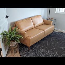63" Faux Leather Loveseat Sofa