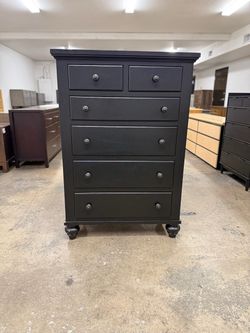Tall Dark 6 Drawer Dresser
