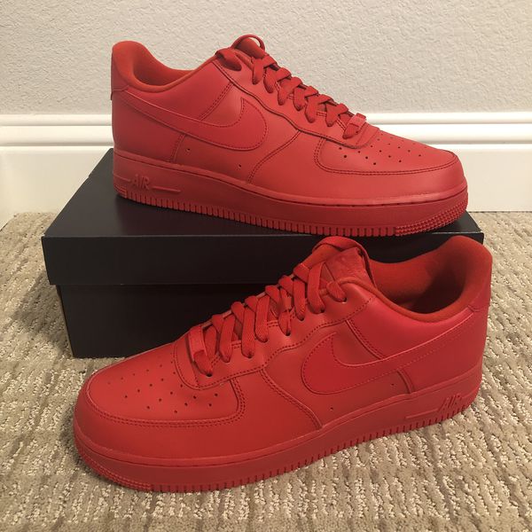Nike Air Force 1 Triple Red BRAND NEW Size 9.5/11.5/12 for Sale in ...