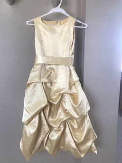 Belle inspired gold gown - girls dress 8