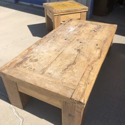 Beautiful Reclaimed Solid Wood Coffee Table And End Table. 