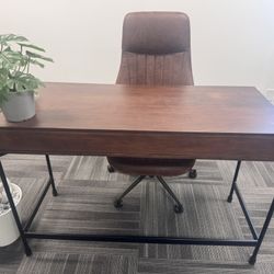 Pottery Barn Office Desk Brown Wood