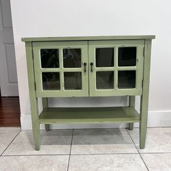 Charming Green Console / End Table – Great Storage